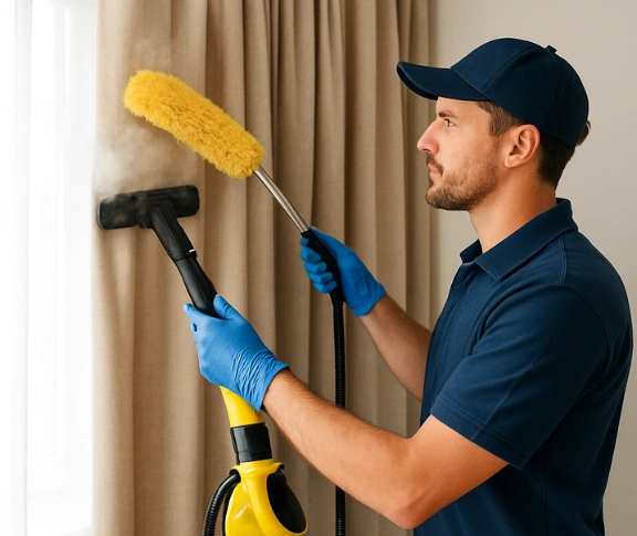 Trusted residential curtain cleaning technician Matty Curtain Cleaning verrierdale QLD