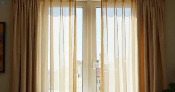 Dull dusty drapes in verrierdale before professional cleaning